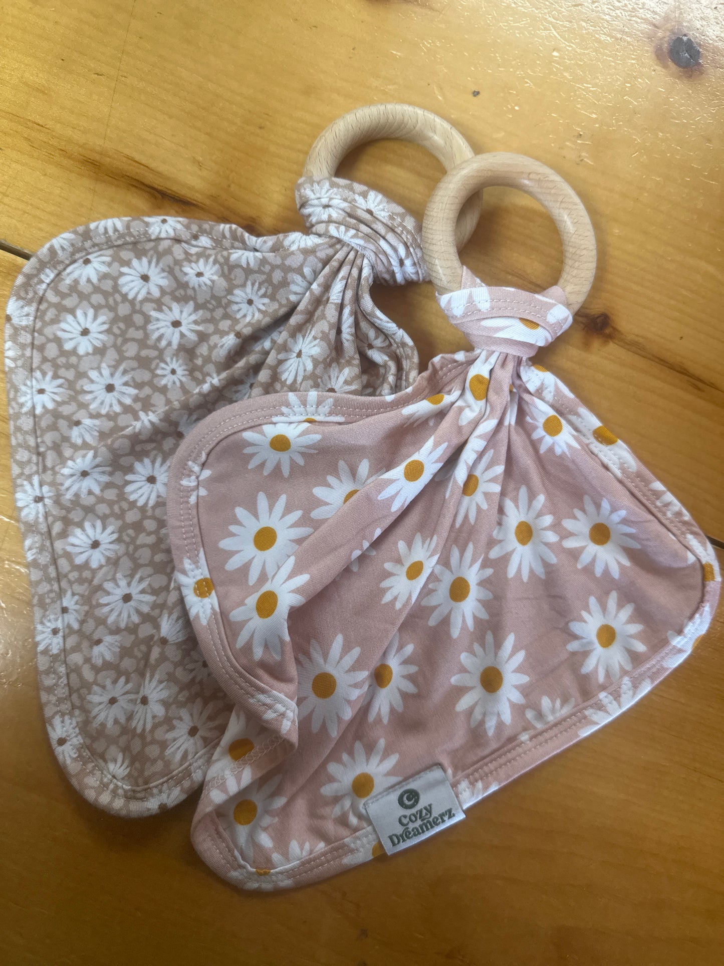 Bamboo Lovey W/ Wooden Teething Ring