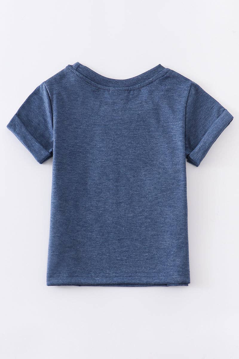 Navy "happy easter" Top