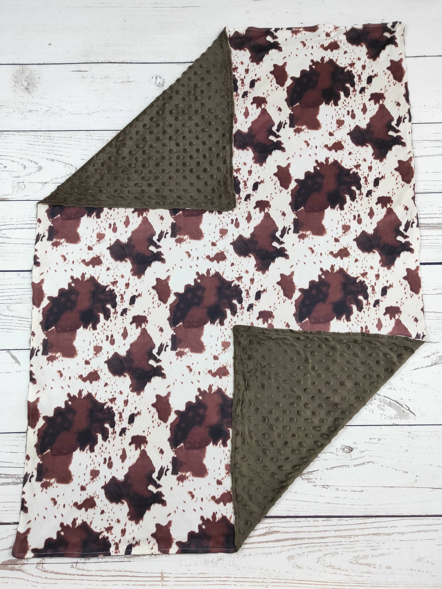 Cow Print Minky Blanket