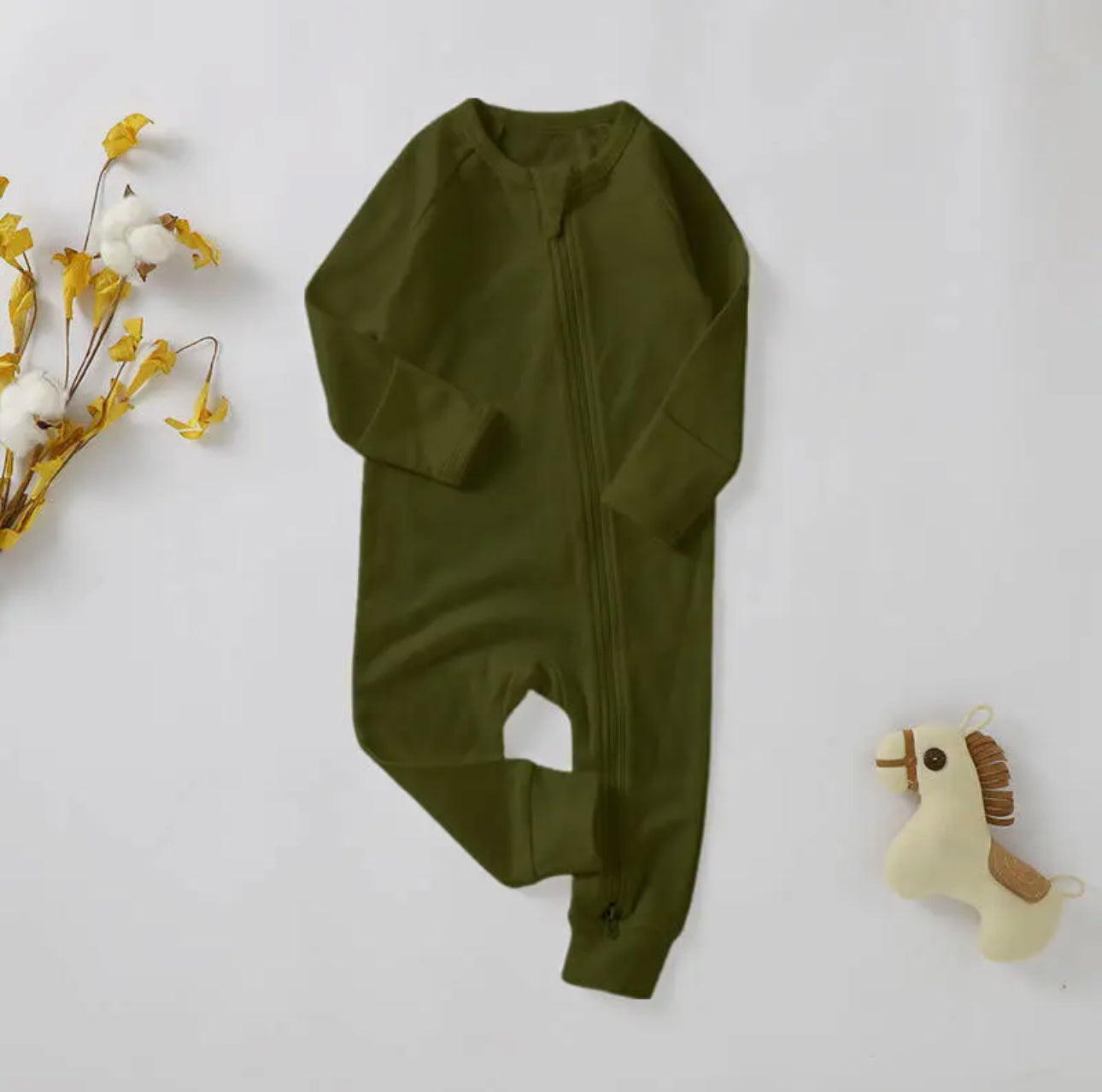 Olive Cotton Sleeper