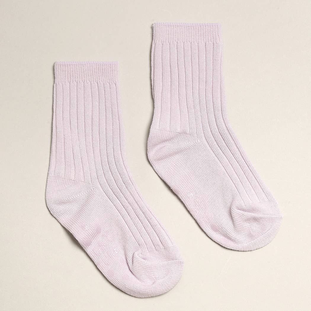Kids' Solid Color Crew Socks Set