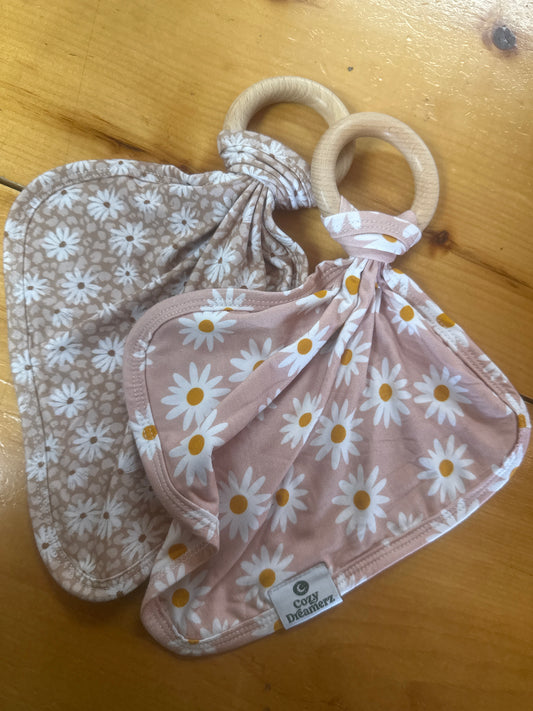 Bamboo Lovey W/ Wooden Teething Ring