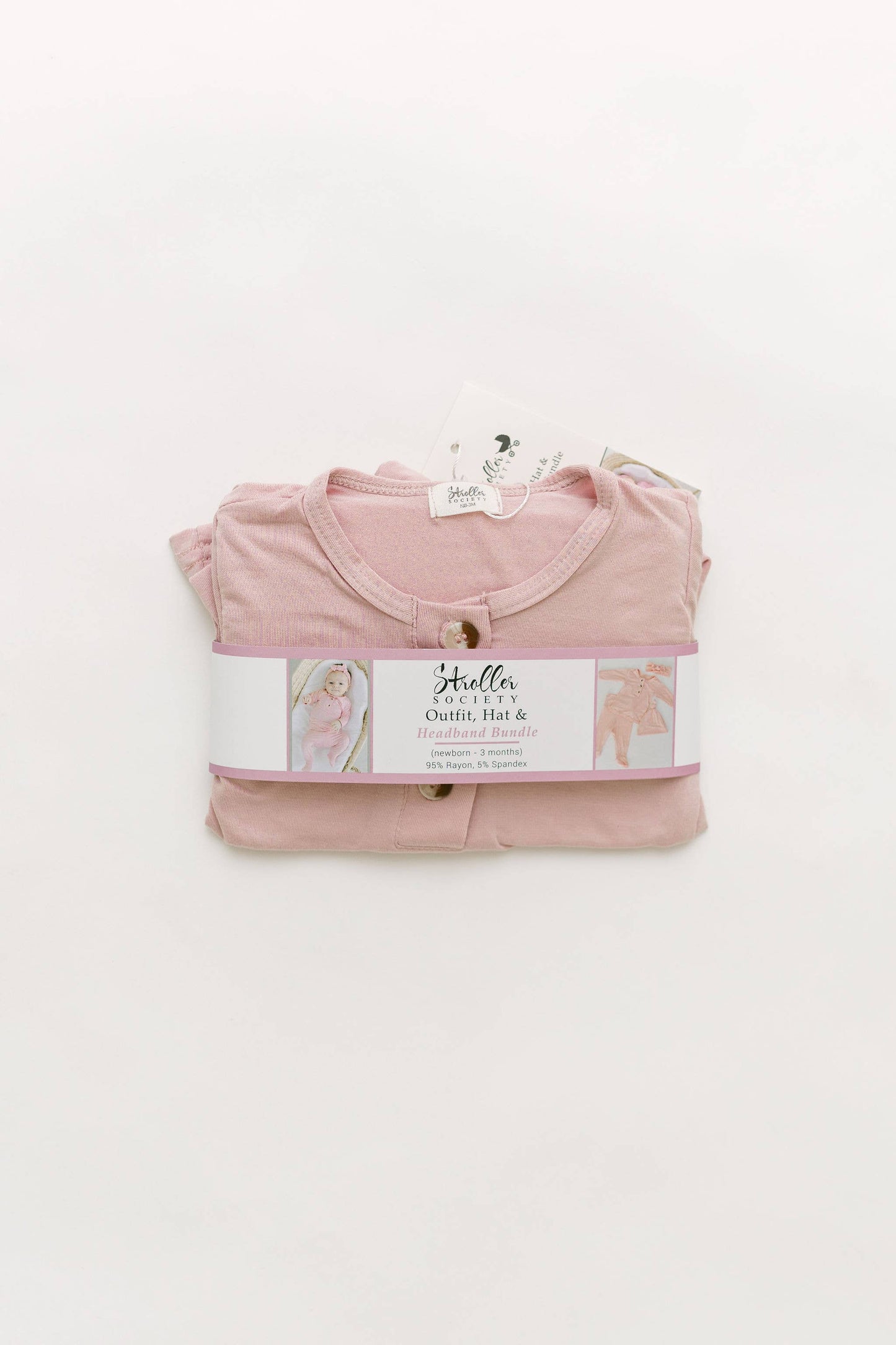 Top & Bottom Baby Outfit W/ Hat & Headband