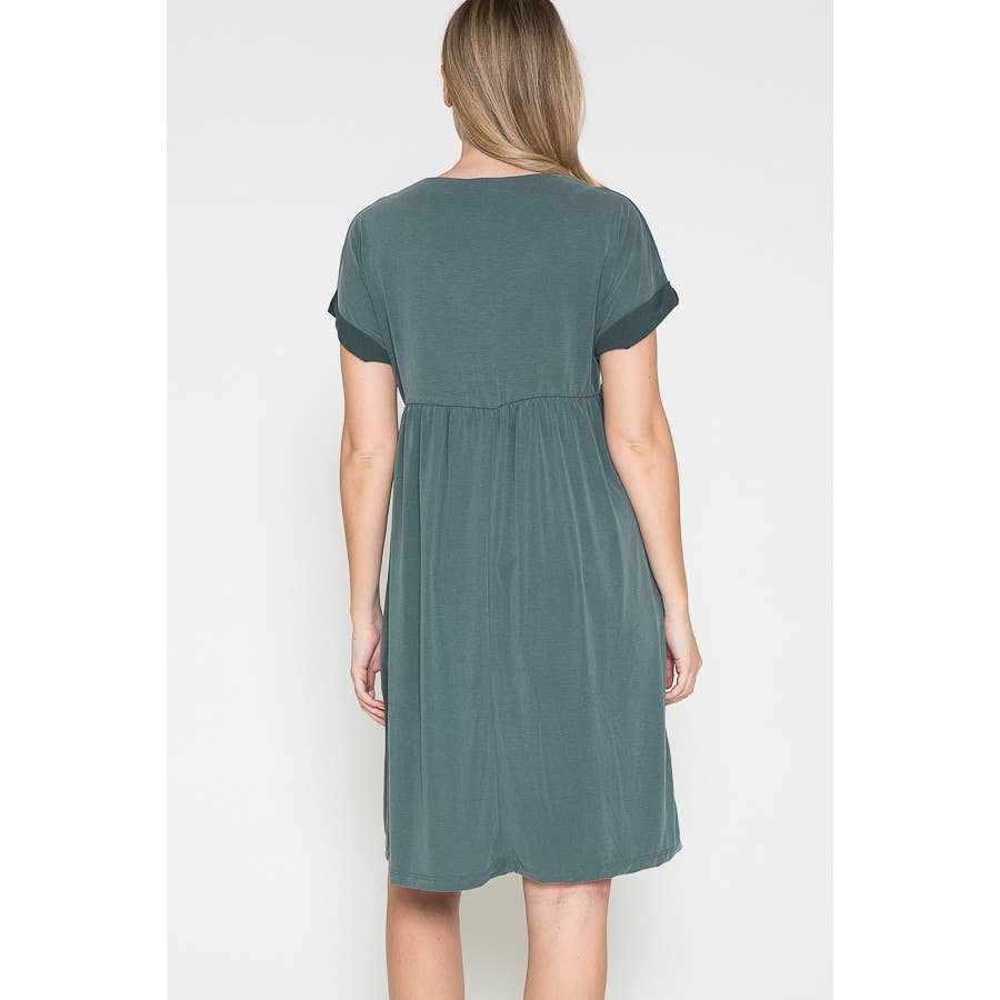 Maternity V Neck Midi Dress