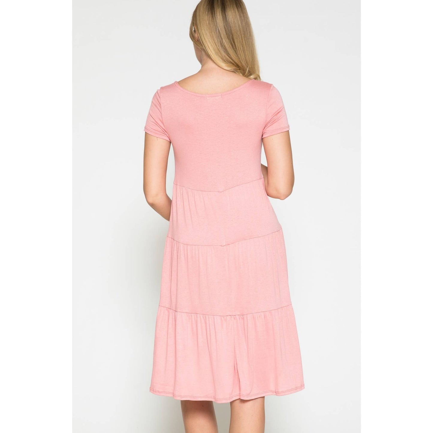 Maternity Ruffle Midi Dress