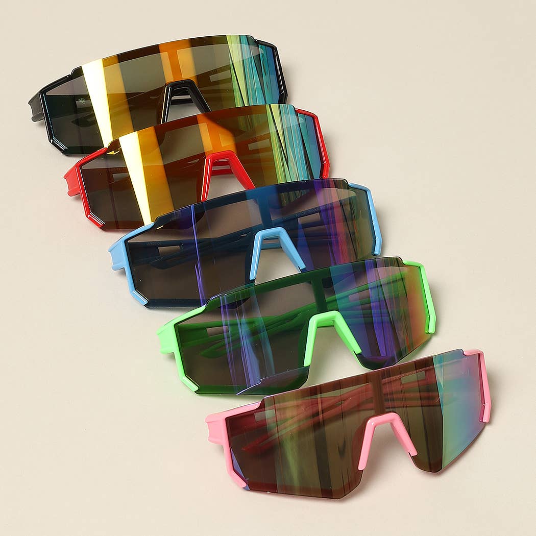 Kids Wrap Around Half Rim Sunglasses