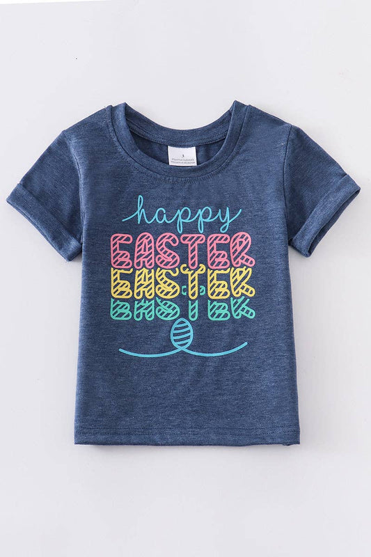 Navy "happy easter" Top