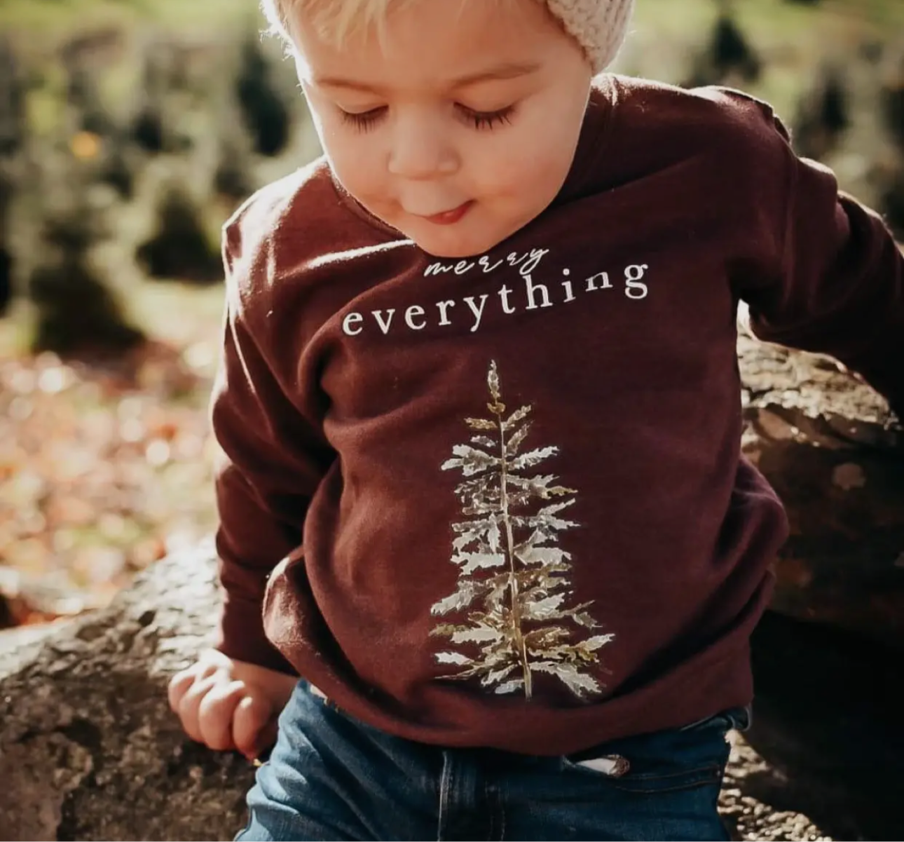 Merry Everything Pine Tree Crewneck