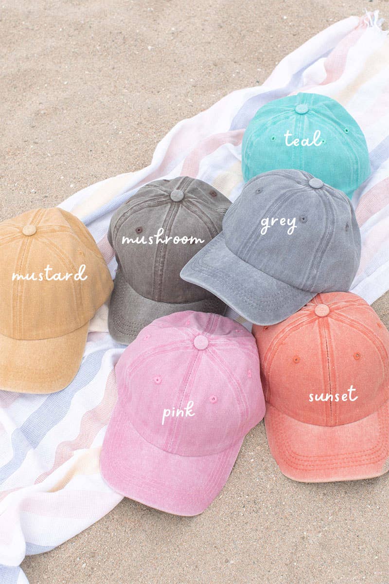 Kids Washed Denim Baseball Hat