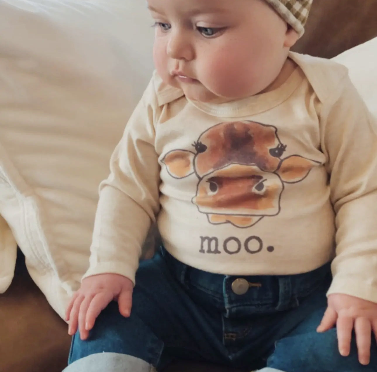 Moo. Cow Onesie