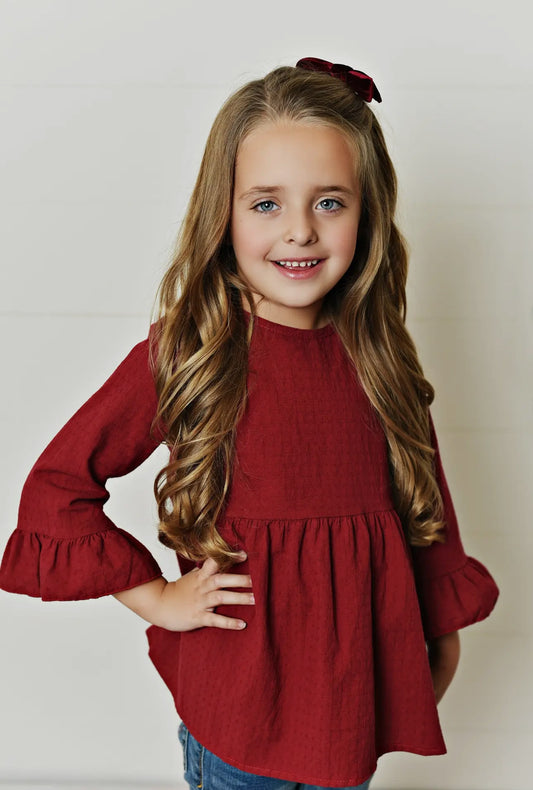 Cotton Ruffle Long Sleeve - MORE COLORS