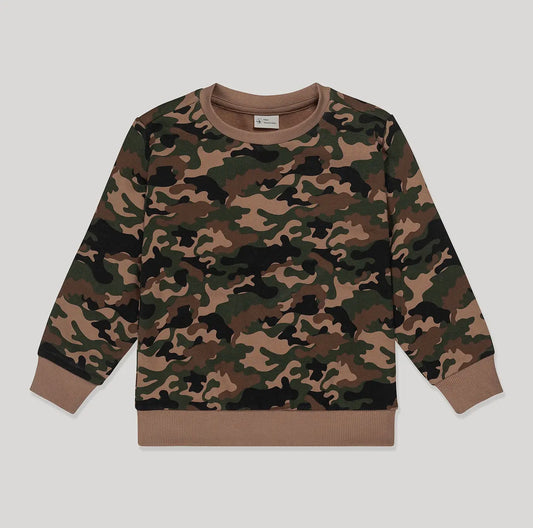 Boys Camo Crewneck