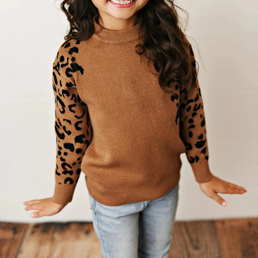 Brown Leopard Crewneck