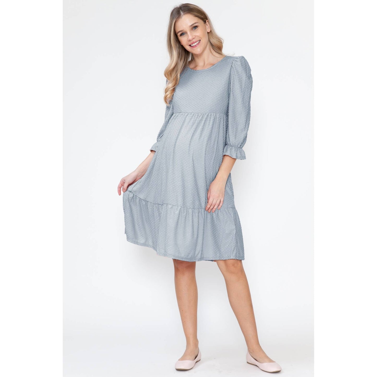 Swiss Dot Maternity Dress