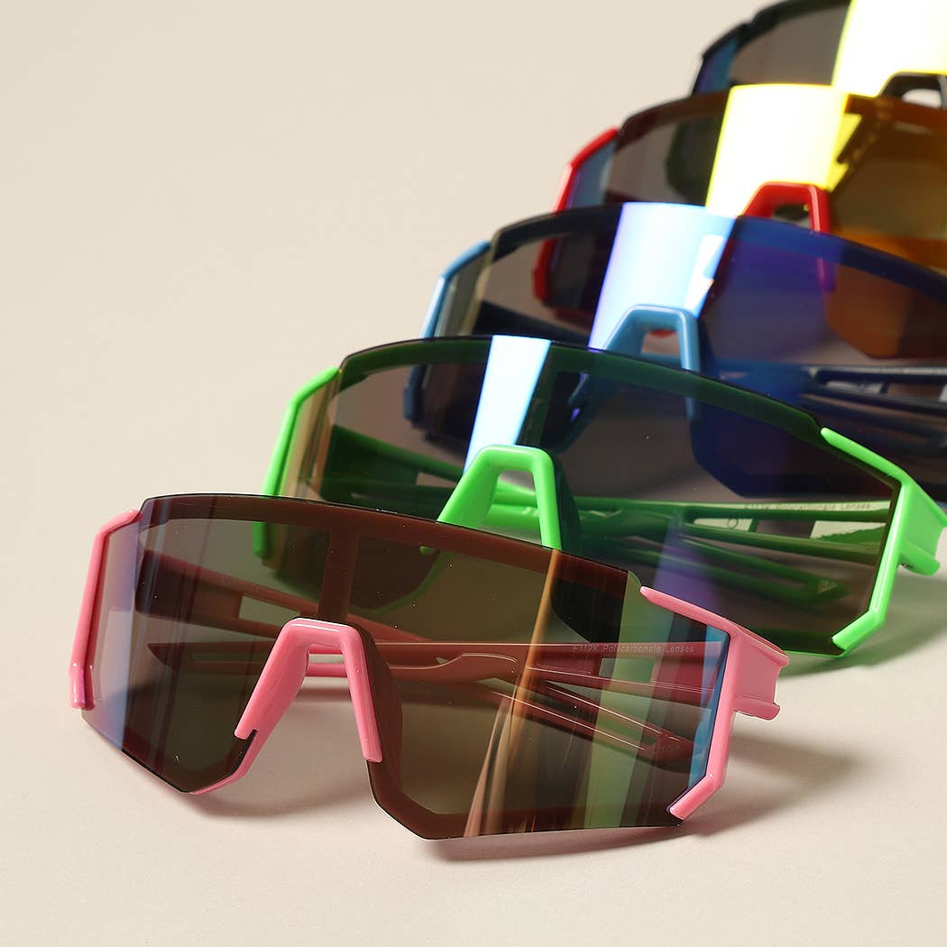 Kids Wrap Around Half Rim Sunglasses